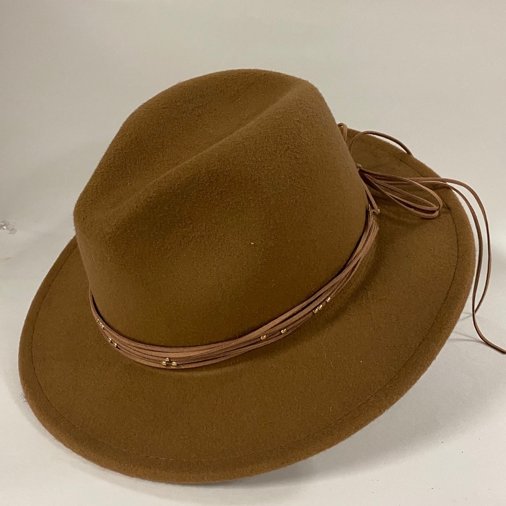 NWT Felt Fedora with Faux Leather Band
